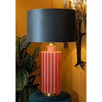 Dmora L&aacute;mpara De Mesa Wainuiomata, Luz De Escritorio, Luz De Oficina, L&aacute;mpara De Trabajo, 40x40 H70 Cm, Rojo Y Azul - Dmora