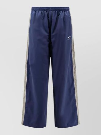 Balenciaga nylon trousers contrasting side stripe detail