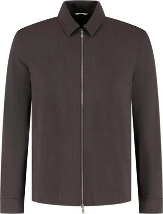 Marco Pescarolo Giacca-camicia con zip - Marrone