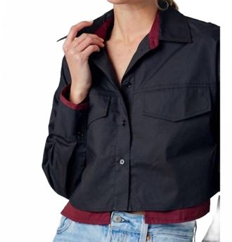Sundays Odile Long Sleeves Shirt In Black/burgundy