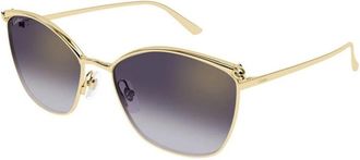 Cartier Panth&egrave;re Zonnebrillen - Dames - Zonnebrillen - Geel - 59 MM - Nylon - Accessoires