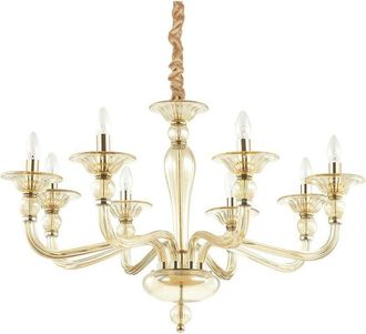 Ideal Lux Danieli - 8 Light Pendant Light Amber, E14 - Ideal Lux