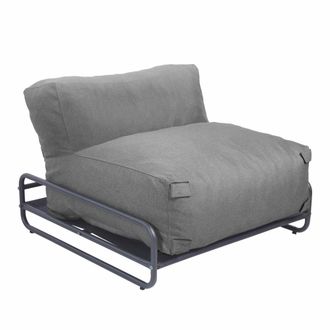 Oviala Tumbona modular de jard&iacute;n con estructura gris