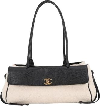 Chanel Pre-owned Vintage Schoudertas - Dames - Vintage Schoudertas - Beige - ONE Size - Leer - Vintage