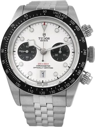 Tudor Pre-owned Tudor Black Bay Chrono Chronograph Automatic Chronometer White Dial Mens Watch 79360N
