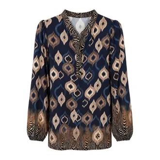 2-Biz Mujer, Blusas y Camisas, Azul, Talla: M