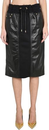 Tom Ford Plonge & Silk Blend Fleece Jogging Rok - Dames - Midirokken - Zwart - S - Katoen - Rokken