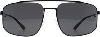 Emporio Armani Aviator Heren Mat Zwart Donkergrijs EA2139