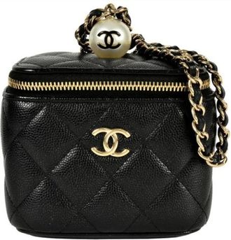 Chanel Pre-owned Mini Bag - Dames - Vintage Mini Tas - Zwart - ONE Size - Leer - Vintage