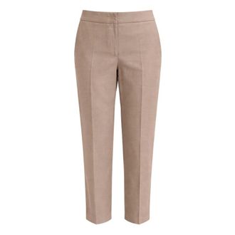 Seventy Cropped Trousers, female, Beige, Size: 2XL Sartorial Linen Trousers