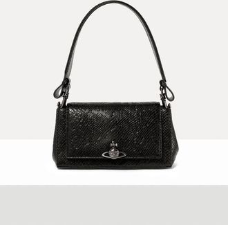 Vivienne Westwood Hazel Medium Handbag Python-effect Emboss Black