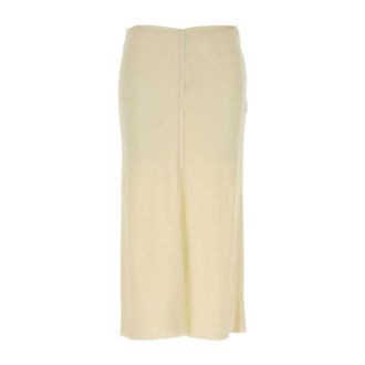 Ami Midi Skirts, female, White, Size: XS Stretch Viscose Skirt
