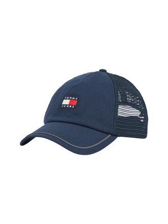 Tommy Jeans Baseball Cap TOMMY JEANS TJM HERITAGE TRUCKER CAP, Herren, blau (schwarz night navy), Web, Baumwolle, unifarben, Caps Baseball Cap, Mit festem Schirm