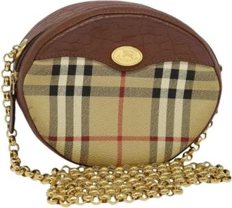 Burberry Pre-owned Schoudertas - Dames - Vintage Schoudertas - Bruin - ONE Size - Leer - Vintage