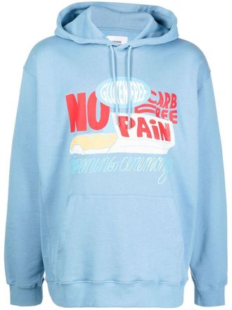 Opening Ceremony No Pain graphic-print hoodie - Blue