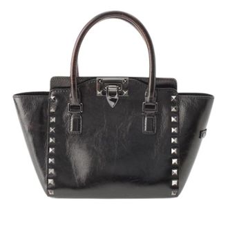 Valentino Pre-owned Satchel - Dames - Pre-owned - Zwart - Maat: ONE Size Leer