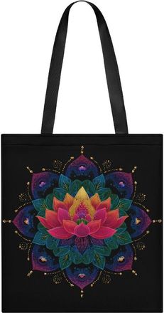 Generic Colorful Mandala Tote Bag for Women Men Shoulder Bags Purses Pouch Handbags