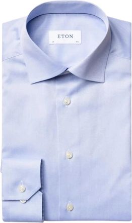 Eton Veelzijdig Formeel Overhemd - Heren - Zakelijke Overhemden - Blauw - XL - Katoen - Overhemden