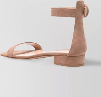 Gianvito Rossi suede buckle block heel sandals