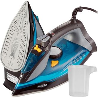 Mesko Ms5041 Plancha Ropa Suela Cer&aacute;mica, Vapor Vertical, Golpe Vapor, Antical, Autolimpieza, Antigoteo 3000w Azul - Mesko