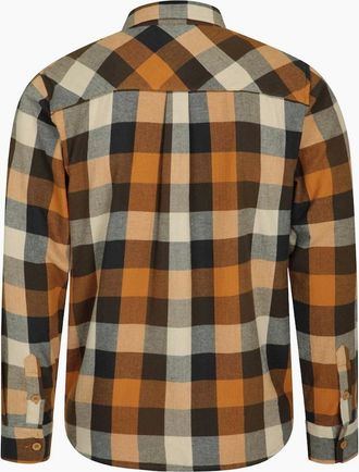 Mountain Warehouse Mens Mountain Warehouse Mens Trace Flannel Long-Sleeved Shirt - Red/Orange/Brown - Size: 46/Regular