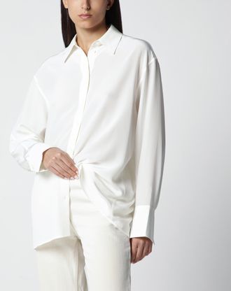 Toteme Camicia in cr&ecirc;pe de chine di seta bianca