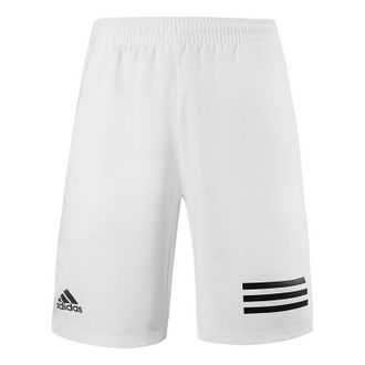 adidas Casual Stripe Solid Color Sports Shorts White GL5412