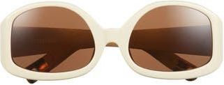 Jacquemus Colapso 50mm Rectangular Sunglasses in Beige/Gold at Nordstrom Rack