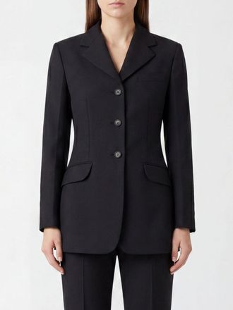 Jil Sander Blazer monopetto slim fit in lana e mohair con tasche a patta