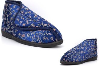 Generic Ladies Rubber Sole Slippers Size 8 Ladies Washable Slipper Size 7 Rubber Sole Slipper Womens Washable Slippers Touch Fastening Sizes 3-8 Navy 8 UK