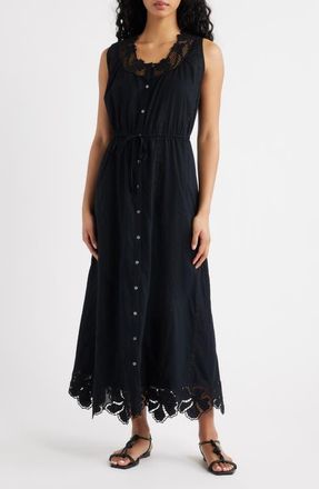 Rails Lorina Cotton Maxi Dress in Black at Nordstrom, Size Xx-Small