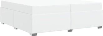 vidaXL Estructura De Cama Blanco 200 X 200 Cm Cuero Sint&eacute;tico Vidaxl