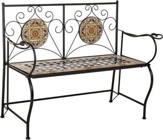 Wanderlust Deco Banco De Metal Multicolor 110x50x88h Cm