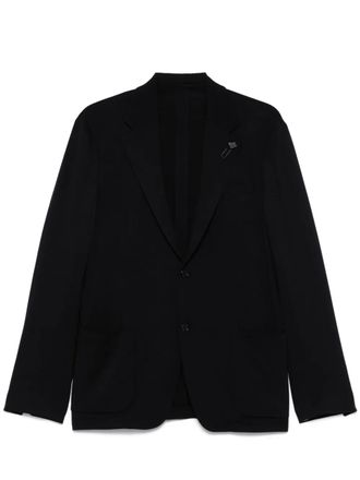 Lardini brooch-detail blazer - Blue