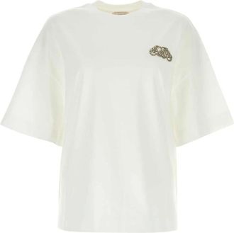Alexander McQueen Tops, Dames, Wit, S, Oversized T-Shirt