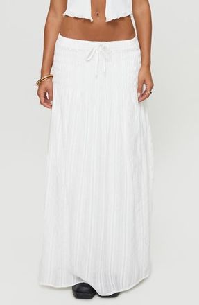 Princess Polly Carana Cotton Maxi Skirt in White at Nordstrom, Size 0