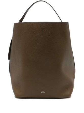 Toteme Belted Grained Leather Tote Bag