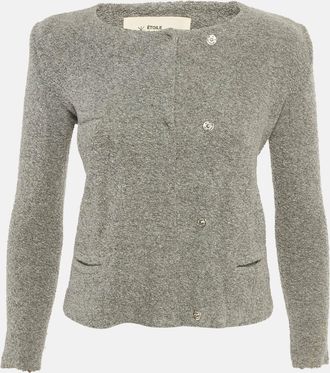Isabel Marant Etoile Grey Textured Knit Button Front Cardigan