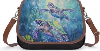 Generic Sea Turtles Swim Fashion Womens Crossbody Bags Novelty Handbag Shoulder Bag Purse