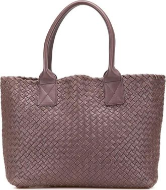 Bottega Veneta Borsa tote Intreccio Cabat mini in pelle di agnello 2009 - Viola