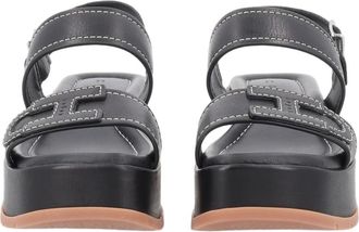 Hogan Block Heel Sandals with Cut-Out Design