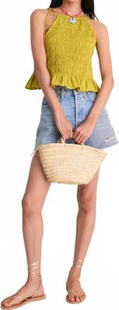 Cleobella Leota Top With Feminine Self-Tie Straps In Yellow
