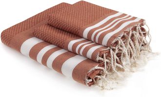 Febronie Futa set de ba&ntilde;o (1+2) algod&oacute;n terracotta 100x200+2(40x60)