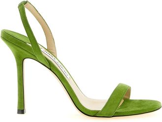 Jimmy Choo London Jenn 100 Sandal - female - Jimmy Choo - High Heel Sandals - Green - 2 1/2 UK - Shoes