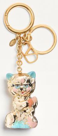 Valentino Garavani Charm Per Borse Con Portachiavi Valentino Garavani Le Chat De La Maison In Nylon Donna ANTIQUE BRASS UNI