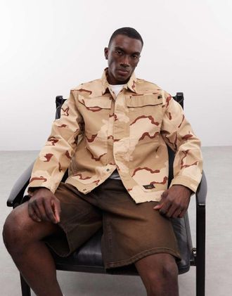 Alpha Industries Camicia giacca con stampa mimetica-Neutro