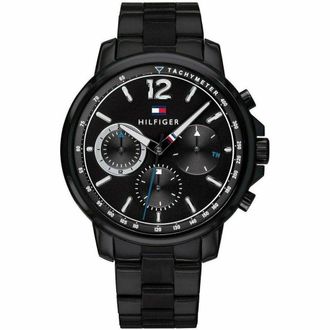 Tommy Hilfiger 1791529 Chronograph Landon Mens Watch - Black material_stainless_steel1 - One Size