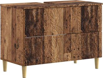 vidaXL Mueble De Lavabo Para Ba&ntilde;o Delft Madera Envejecida Vidaxl