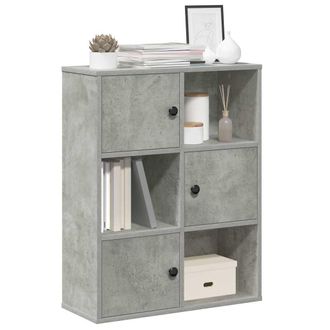 vidaXL Libreria Grigio Cemento 60x24x76,5 Cm In Legno Multistrato - Vidaxl