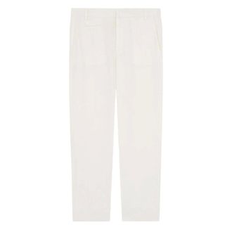 Dondup Broeken, Dames, Wit, 3Xs, Linnen, Slim-fit broek